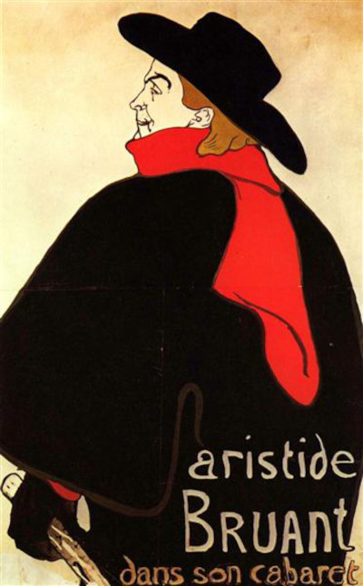 Aristide Bruant in his Cabaret Henri de Toulouse-Lautrec
